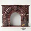 Marble fireplace mantels for sale in Rosso Levanto - Image 3