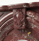 Marble fireplace mantels for sale | Ornate arched mantel | Width: 59 Inches | Rosso Levanto