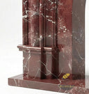Marble fireplace mantels for sale in Rosso Levanto - Image 6
