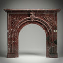 Marble mantel surround in Rosso Levanto - Image 1