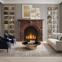 Marble mantel surround in Rosso Levanto - Image 2