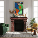 Marble around fireplace in Rosso Levanto - Image 2