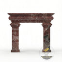 Marble around fireplace in Rosso Levanto - Image 3
