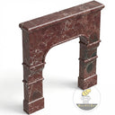 Marble hearths | Fluted Arched Pilasters | Height: 51 Inches | Rosso Levanto Marble