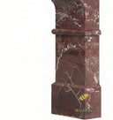 Marble hearths | Fluted Arched Pilasters | Height: 51 Inches | Rosso Levanto Marble