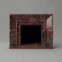 Marble hearth and back panel in Rosso Levanto - Image 1