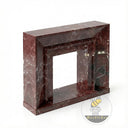 Marble hearth and back panel in Rosso Levanto - Image 4