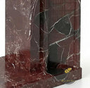 Marble hearth and back panel in Rosso Levanto - Image 6