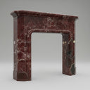 Electric fireplace with Marble surround in Rosso Levanto - Image 1