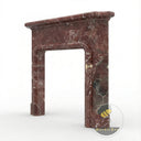 Electric fireplace with Marble surround in Rosso Levanto - Image 4