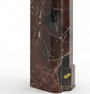 Electric fireplace with Marble surround in Rosso Levanto - Image 6