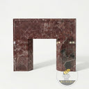 Marble fireplace electric in Rosso Levanto - Image 3