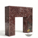 Marble fireplace electric in Rosso Levanto - Image 4