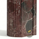 Marble fireplace electric in Rosso Levanto - Image 6