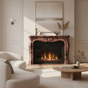 Marble fireplace for sale in Rosso Levanto - Image 2
