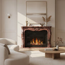 Marble fireplace for sale in Rosso Levanto - Image 2