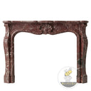 Marble fireplace for sale in Rosso Levanto - Image 3