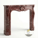 Marble fireplace for sale in Rosso Levanto - Image 4