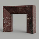 Marble fire hearth in Rosso Levanto - Image 1