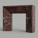 Marble fire hearth in Rosso Levanto - Image 1