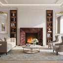 Marble fire hearth in Rosso Levanto - Image 2