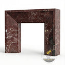 Marble fire hearth | Sleek minimalist design | 59.055 Inch Width | Rosso Levanto