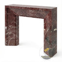Marble fire hearth | Sleek minimalist design | 59.055 Inch Width | Rosso Levanto