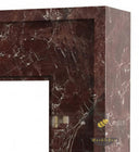 Marble fire hearth | Sleek minimalist design | 59.055 Inch Width | Rosso Levanto