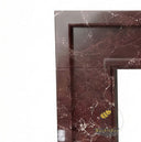 Marble fire surround with electric fire in Rosso Levanto - Image 5