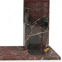 Marble fire surround with electric fire in Rosso Levanto - Image 7