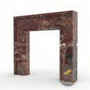 Modern Marble fireplace mantel in Rosso Levanto - Image 3