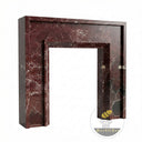 Modern Marble fireplace mantel in Rosso Levanto - Image 4