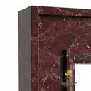 Modern Marble fireplace mantel in Rosso Levanto - Image 5