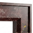 Modern Marble fireplace mantel in Rosso Levanto - Image 6