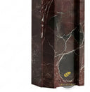 Modern Marble fireplace mantel in Rosso Levanto - Image 7