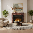 Marble stone fireplace in Rosso Levanto - Image 2