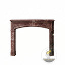 Marble stone fireplace in Rosso Levanto - Image 3