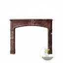 Marble stone fireplace in Rosso Levanto - Image 3