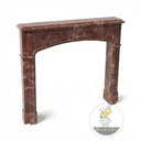 Marble stone fireplace | Tudor Arch Design | 59 Inch Width | Rosso Levanto