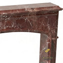 Marble stone fireplace in Rosso Levanto - Image 5