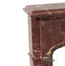 Marble stone fireplace | Tudor Arch Design | 59 Inch Width | Rosso Levanto