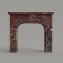 Large marble fireplace surround in Rosso Levanto - Image 1