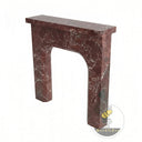 Large marble fireplace surround | Modern Arch Design | 59 Inch Width | Rosso Levanto