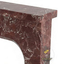 Large marble fireplace surround | Modern Arch Design | 59 Inch Width | Rosso Levanto
