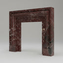 Marble fireplace surround | Stepped bolection molding | Width 59 Inch | Rosso Levanto