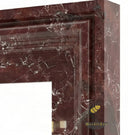 Marble fireplace surround | Stepped bolection molding | Width 59 Inch | Rosso Levanto