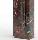 Marble fireplace surround | Stepped bolection molding | Width 59 Inch | Rosso Levanto