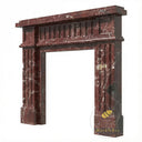 Marble fireplace mantel in Rosso Levanto - Image 4