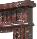 Marble fireplace mantel in Rosso Levanto - Image 5