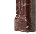 Marble fireplace mantel | Fluted pilaster design | 59 Inch Width | Rosso Levanto marble